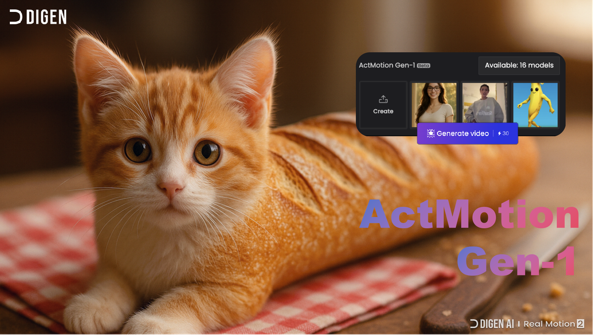 Animate Any Style: Cartoons, Avatars & More with Digen.ai ActMotion